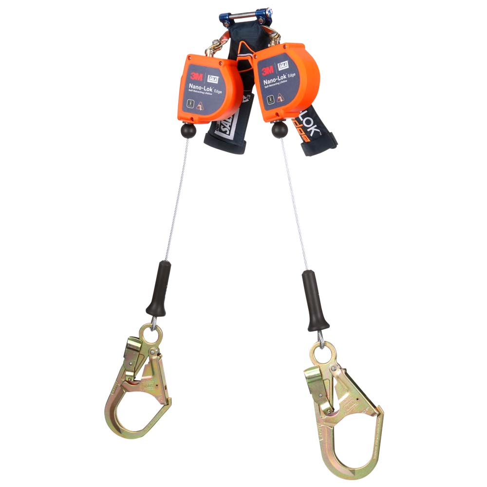 3M DBI-SALA Nano-Lok Twin-Leg Personal 7.3-Foot Self-Retracting Lifeline from GME Supply